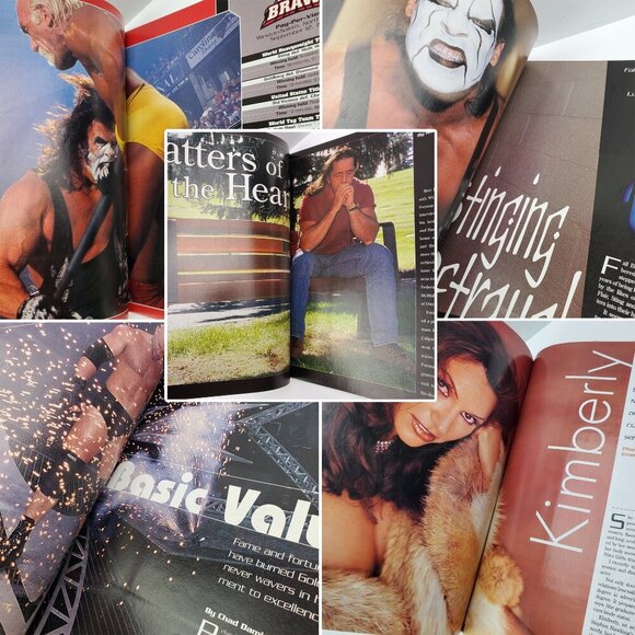 WCW Wrestling Magazine VTG 1999 Sting Bret Hitman Hart Goldberg Fall Brawl 90s - Picture 3 of 10